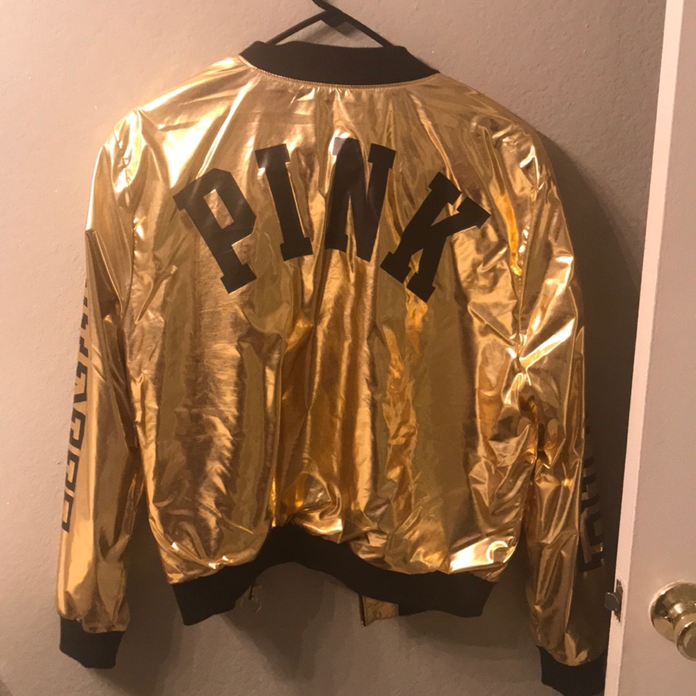Gold bomber jacket